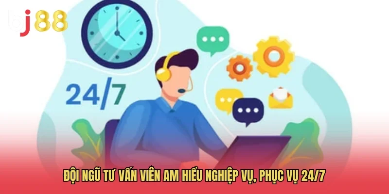 Đội ngũ tư vấn vi&ecirc;n am hiểu nghiệp vụ, phục vụ 24/7